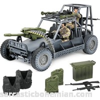 Click N' Play Military Desert Patrol Vehicle DPV Buggy Jeep 16 Piece Play Set with Accessories. Buggy Jeep Play Set B0761288D9